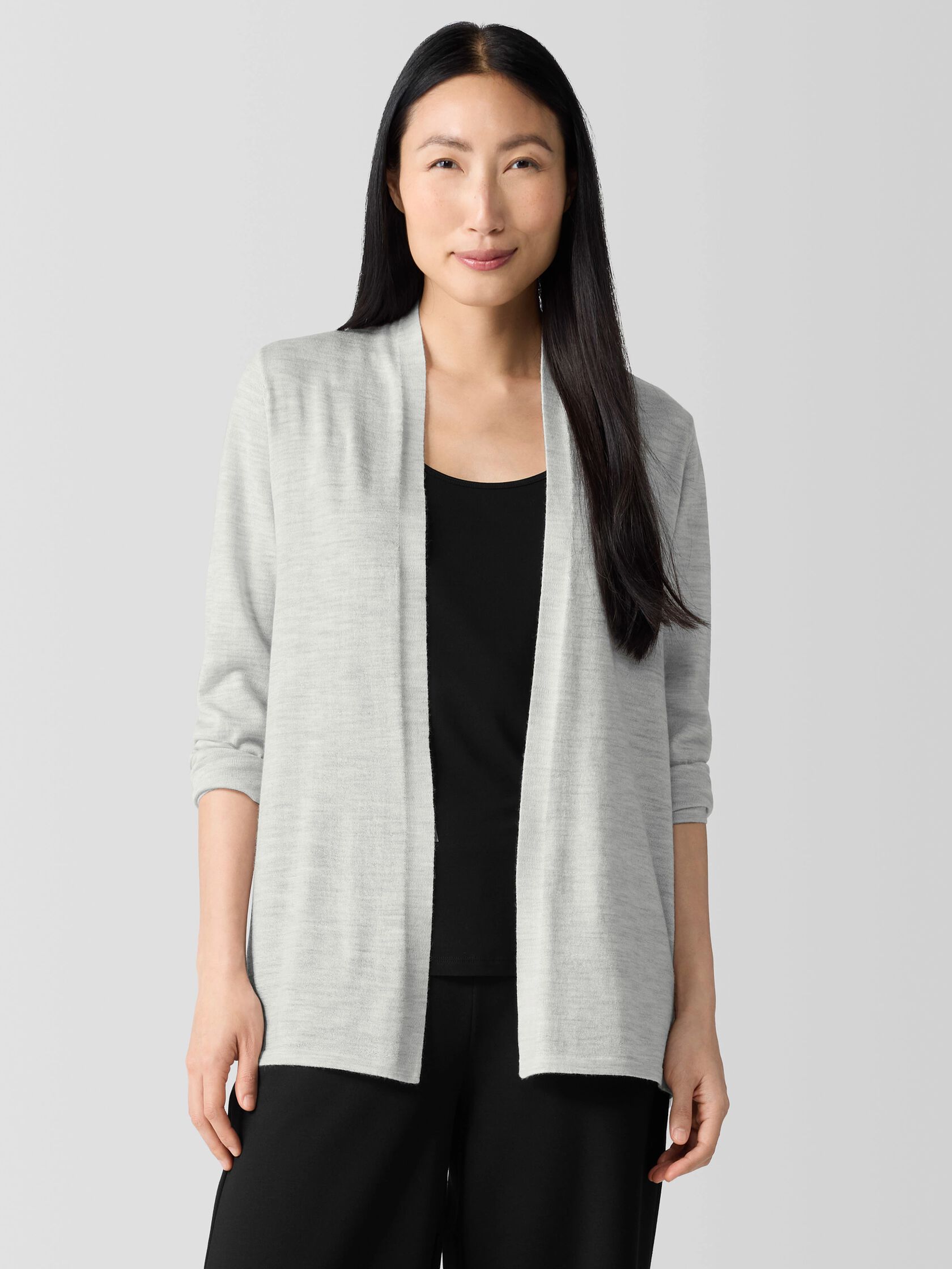 Fine Merino Cardigan in Regenerative Wool