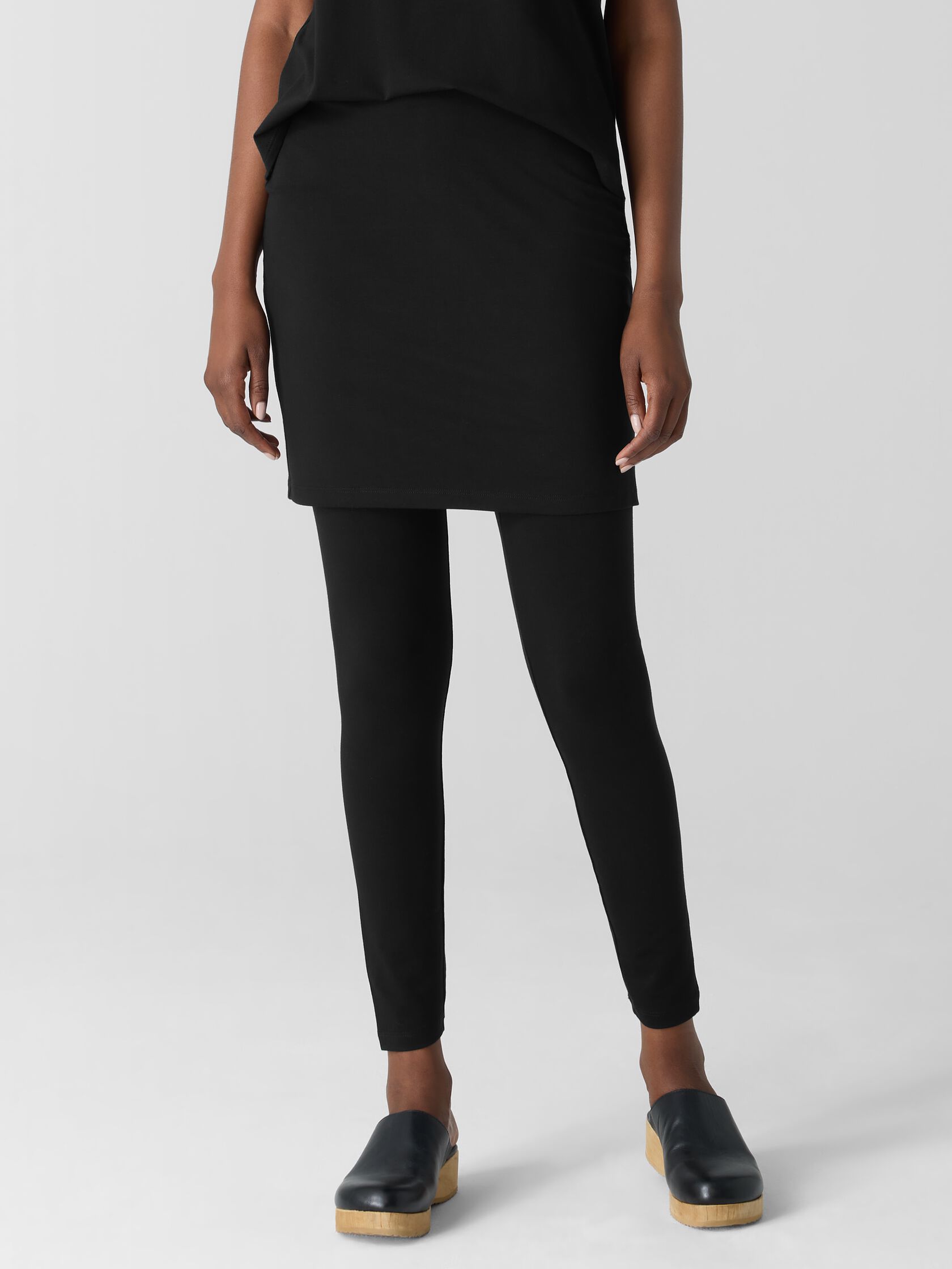 Stretch Jersey Knit Skirted Legging
