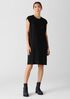 Textured Stretch Rib Round Neck Dress