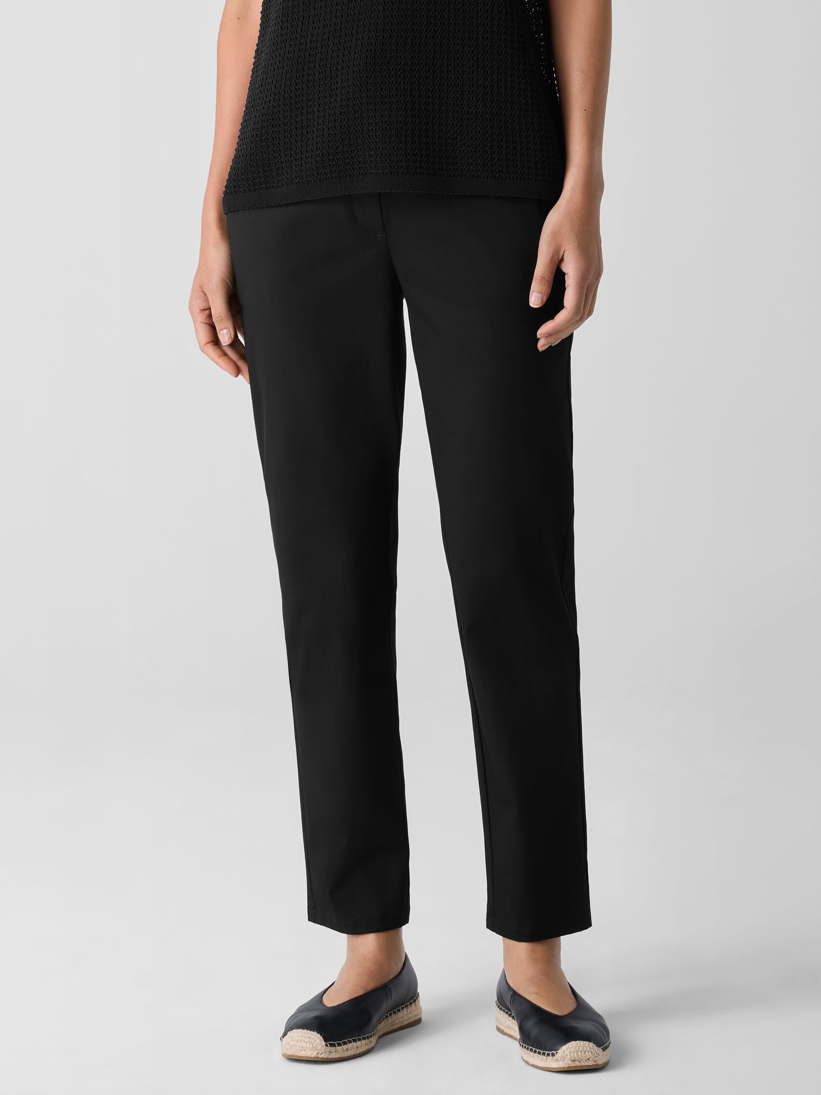 Stretch Cotton Twill Tapered Trouser Pant