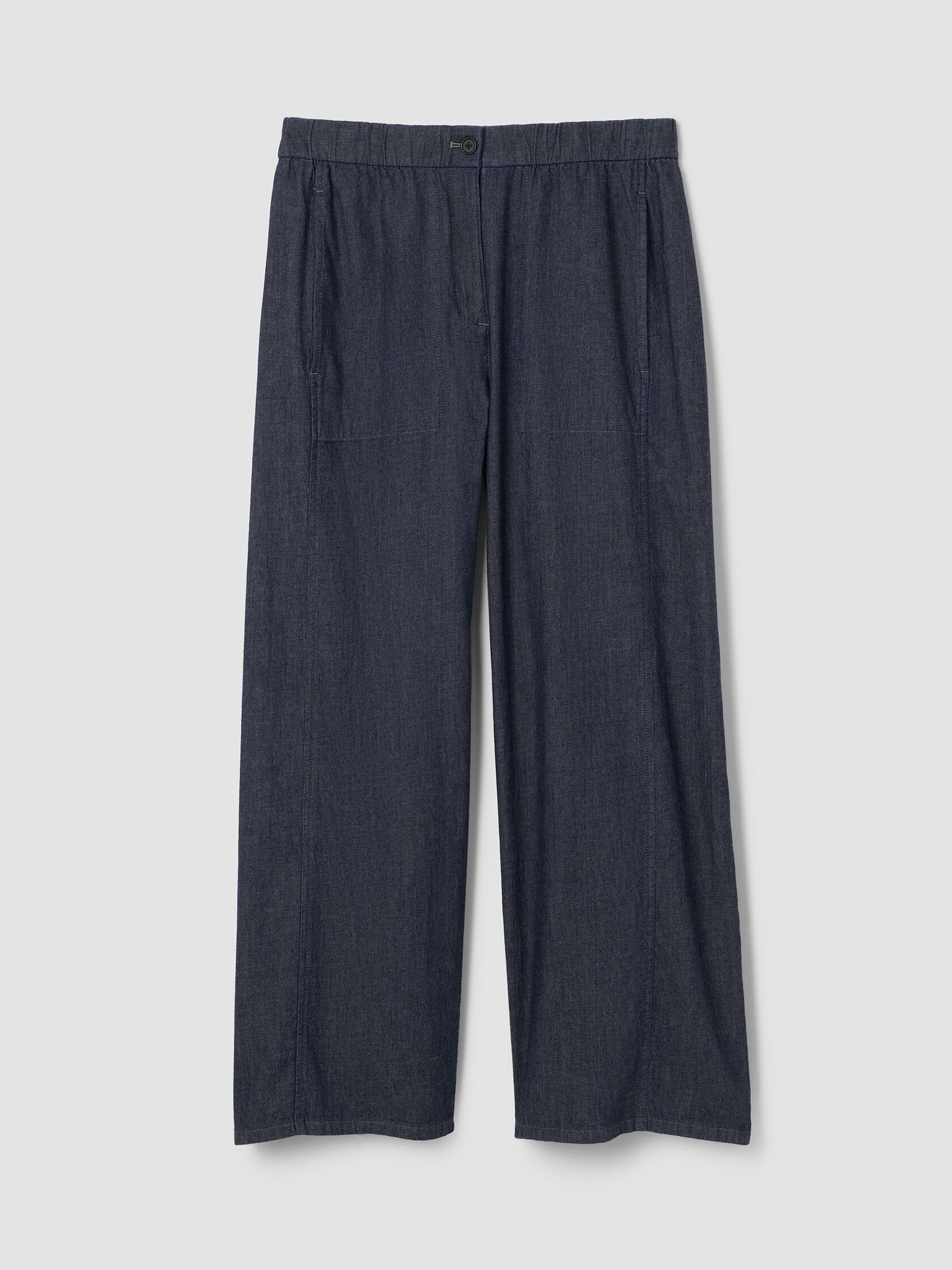 Airy Organic Cotton Twill Wide-Leg Pant