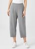 Heathered Organic Cotton Pleated Lantern Pant