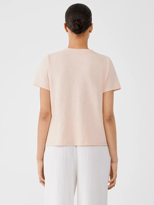 Organic Cotton Slub V-Neck Tee