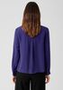 Silk Georgette Crepe Classic Collar Shirt