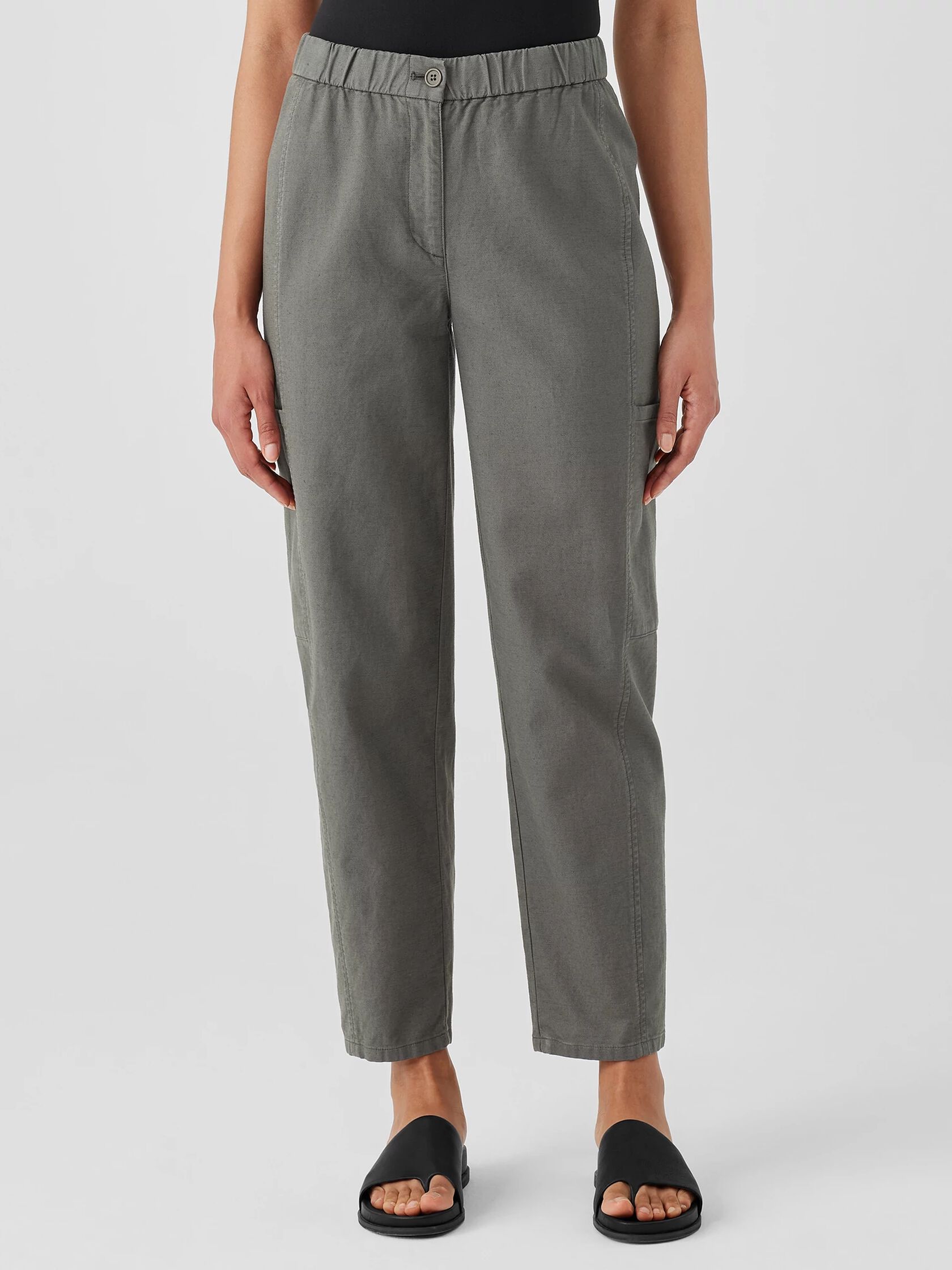 Cotton Hemp Stretch Lantern Pant