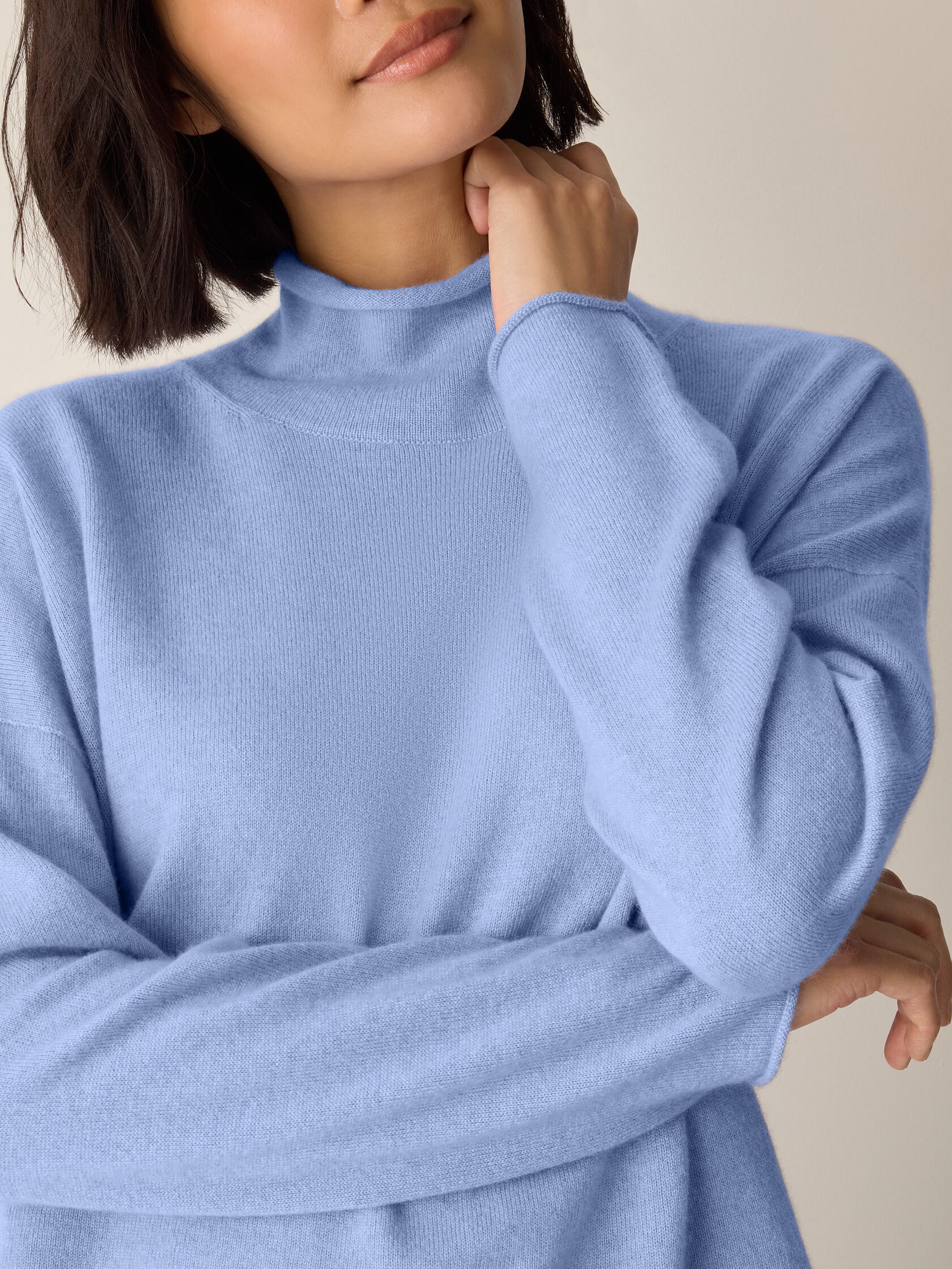 Italian Cashmere Turtleneck Top