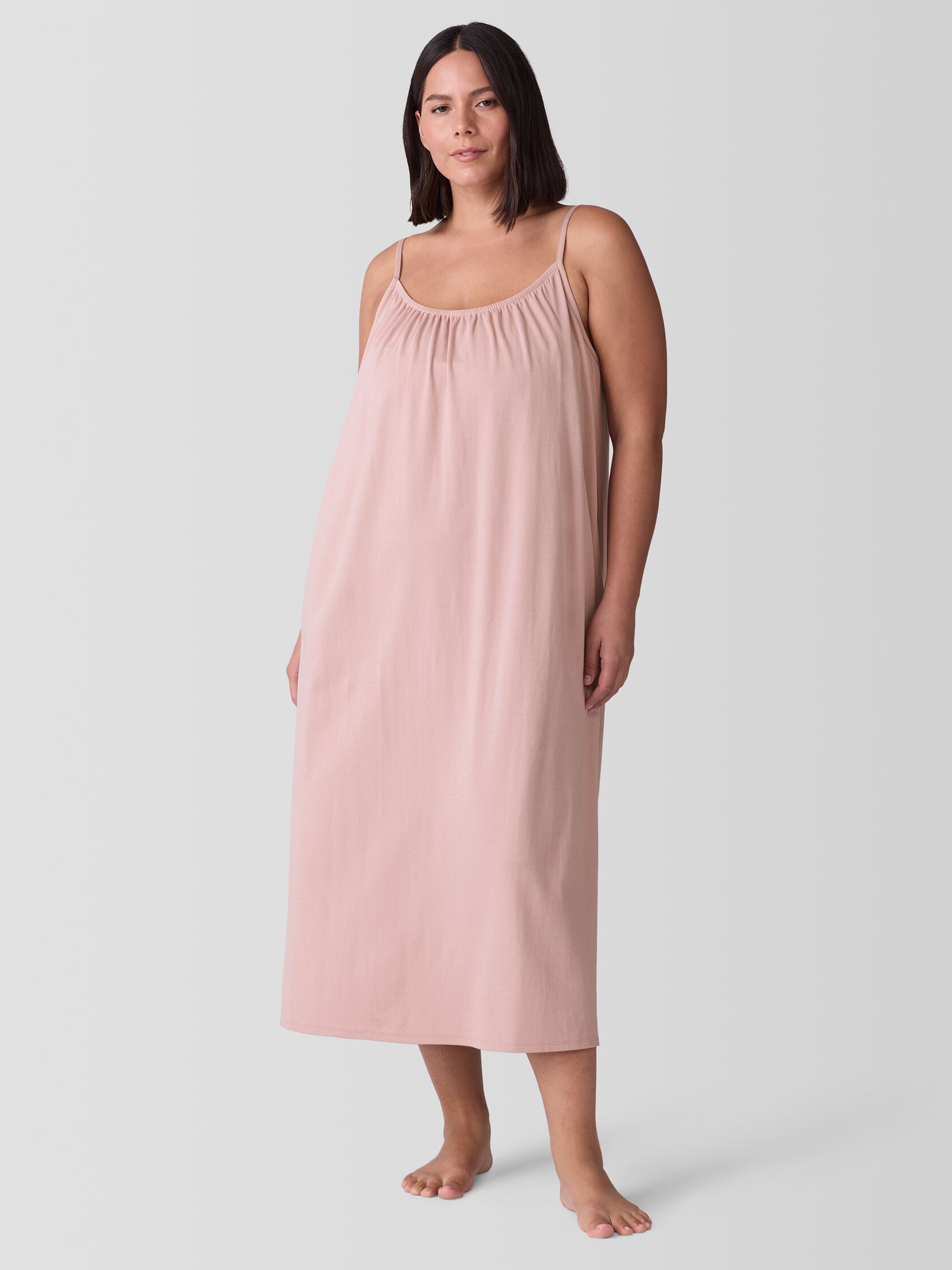 Organic Cotton Interlock Cami Sleep Dress