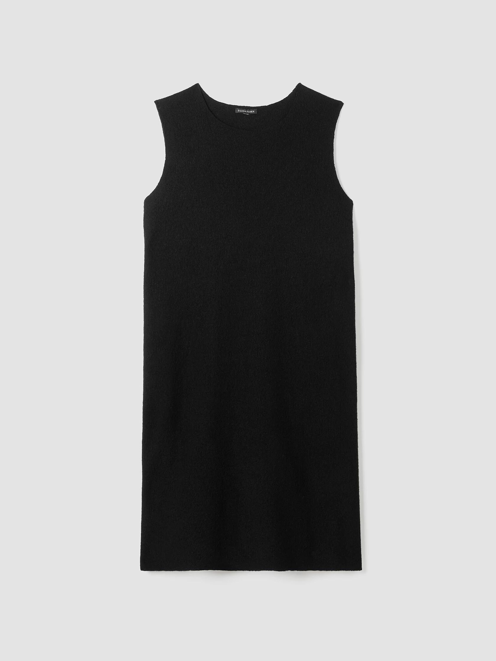 Lightweight Boiled Wool Bateau Neck Long Top in Regenerative Wool