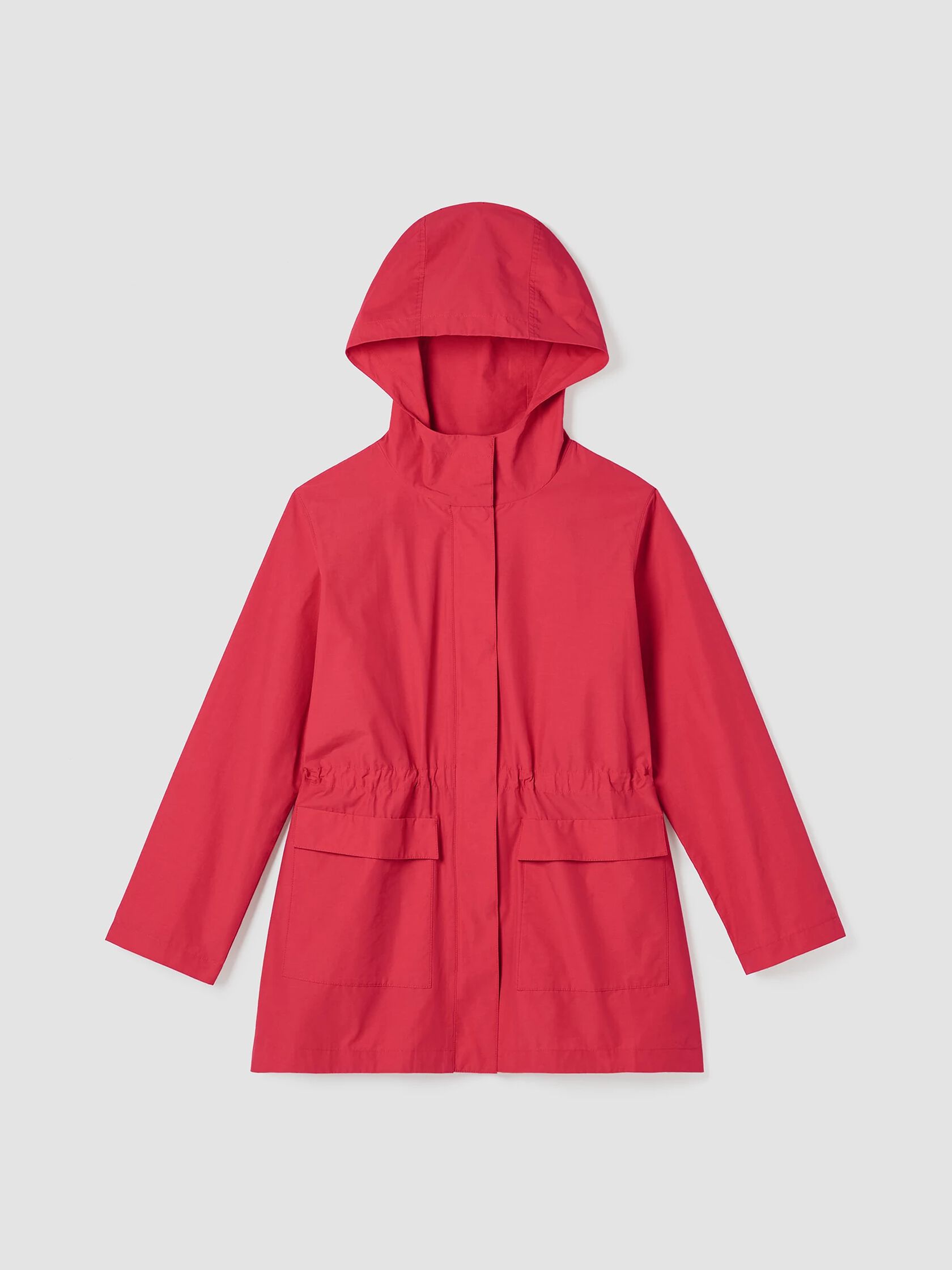 Light Cotton Nylon Hooded Coat