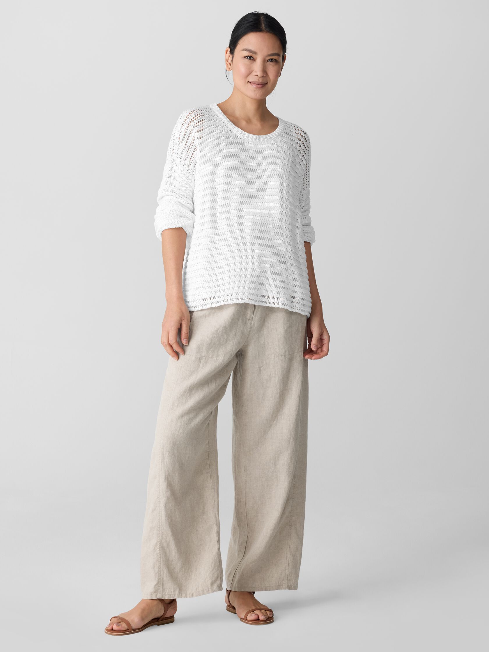 Peruvian Organic Cotton Cord Crew Neck Top