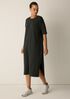 Garment-Dyed Organic Cotton Terry Crew Neck Dress