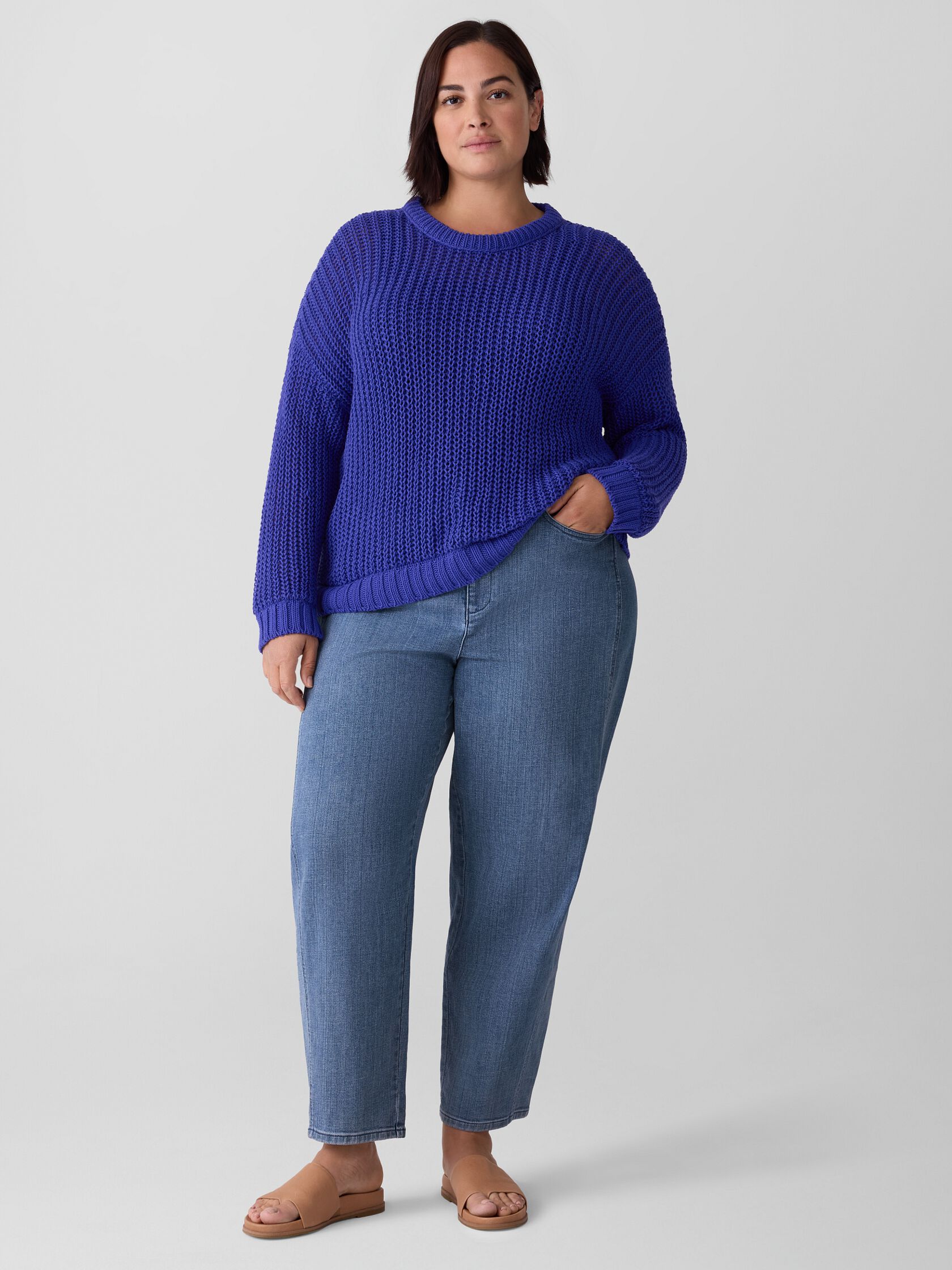 Peruvian Organic Cotton Cord Crew Neck Top
