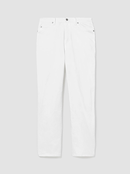 Organic Cotton Denim Straight Ankle Jean