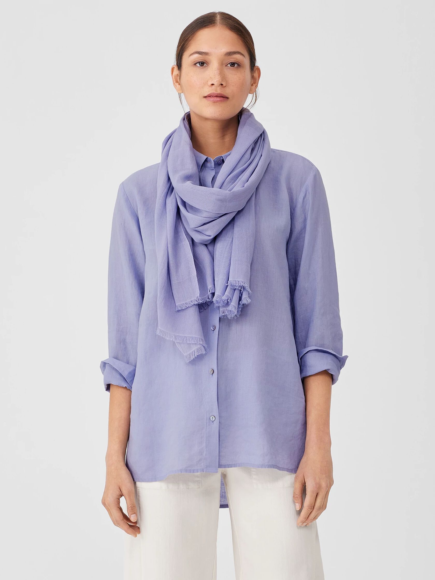 Organic Cotton Striped Cloud Scarf