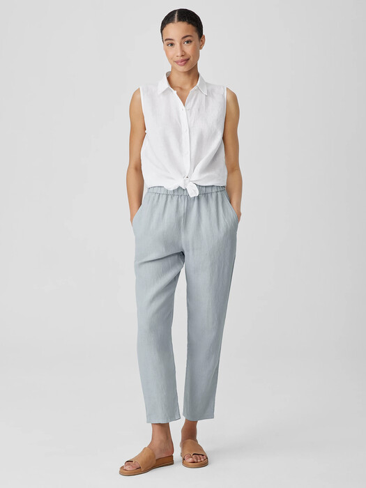 Eileen Fisher - Women's Garment Dyed Organic Linen Tapered Pant - Black - Size: 2X regular Eileen Fisher - Women's Garment Dyed Organic Linen Tapered Pant - Black - Size: 2X regular