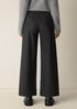 Mélange Boiled Wool Jersey Wide-Leg Pant in Regenerative Wool