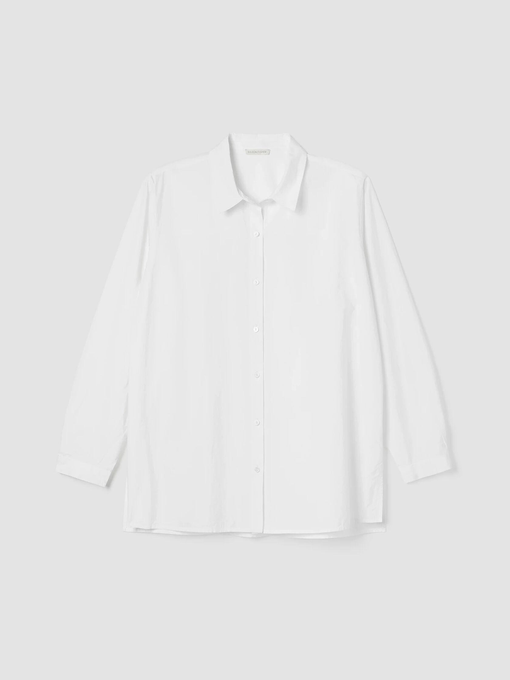 Washed Organic Cotton Poplin Classic Collar Shirt