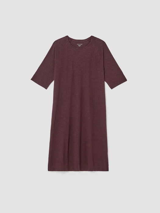 Hemp Organic Cotton Twist Crew Neck Dress | EILEEN FISHER Hemp Organic Cotton Twist Crew Neck Dress | EILEEN FISHER