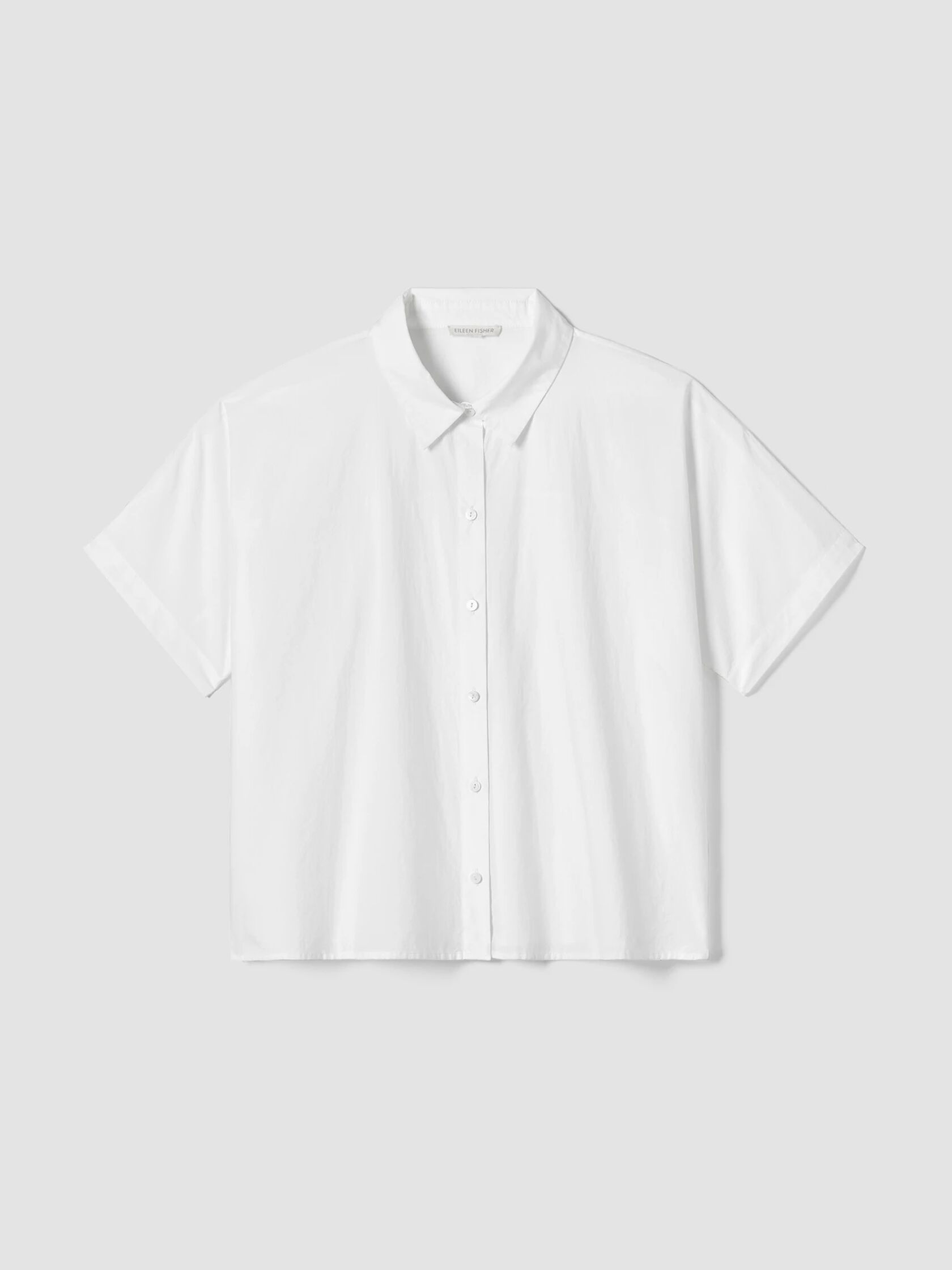 Washed Organic Cotton Poplin Short-Sleeve Shirt