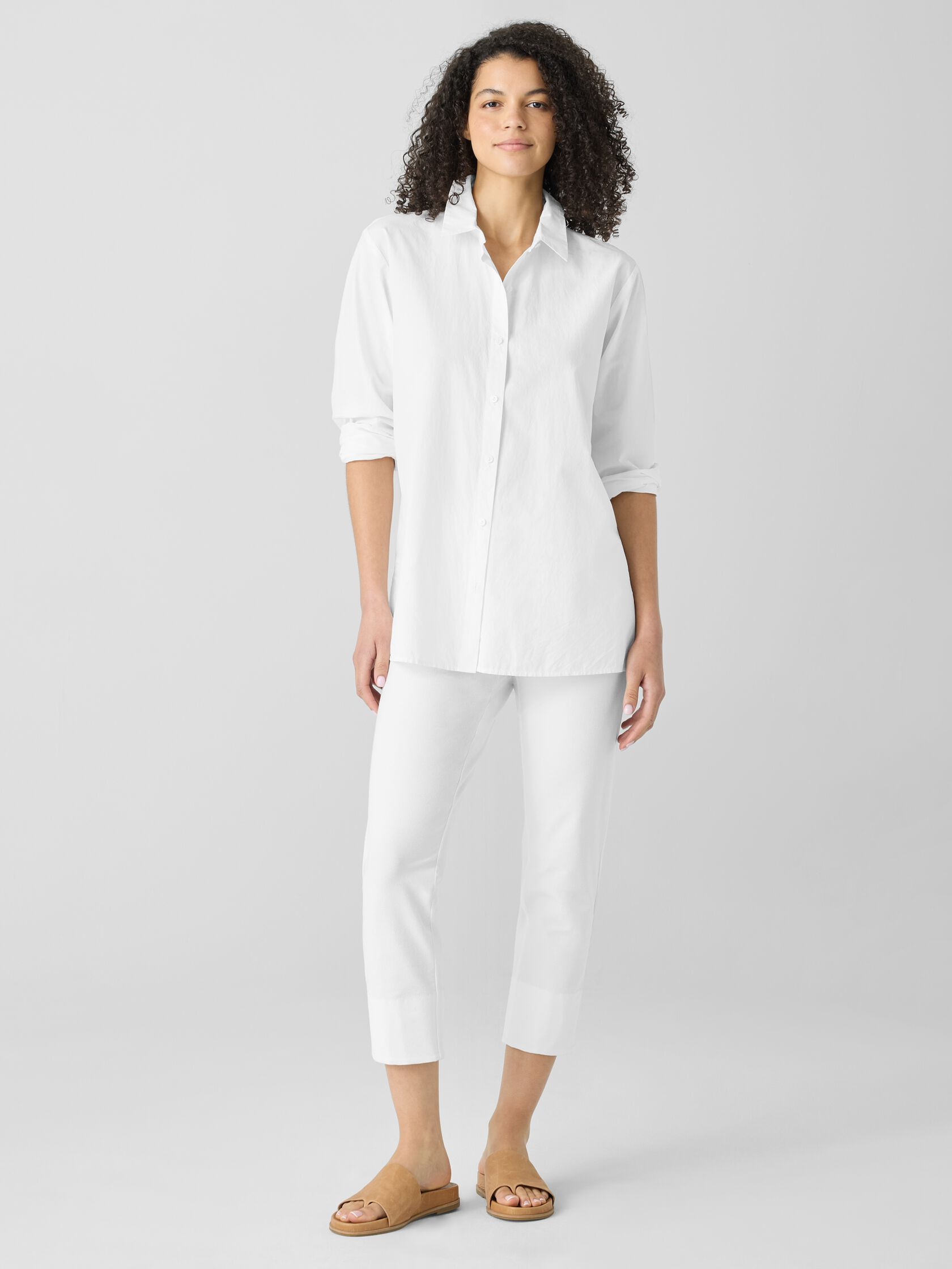 Washable Stretch Crepe Slim Pant