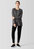 Striped Cozy Brushed Terry Long Box-Top