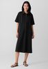 Washed Organic Cotton Poplin Split Neck Dress