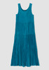 Crushed Silk Tiered Dress