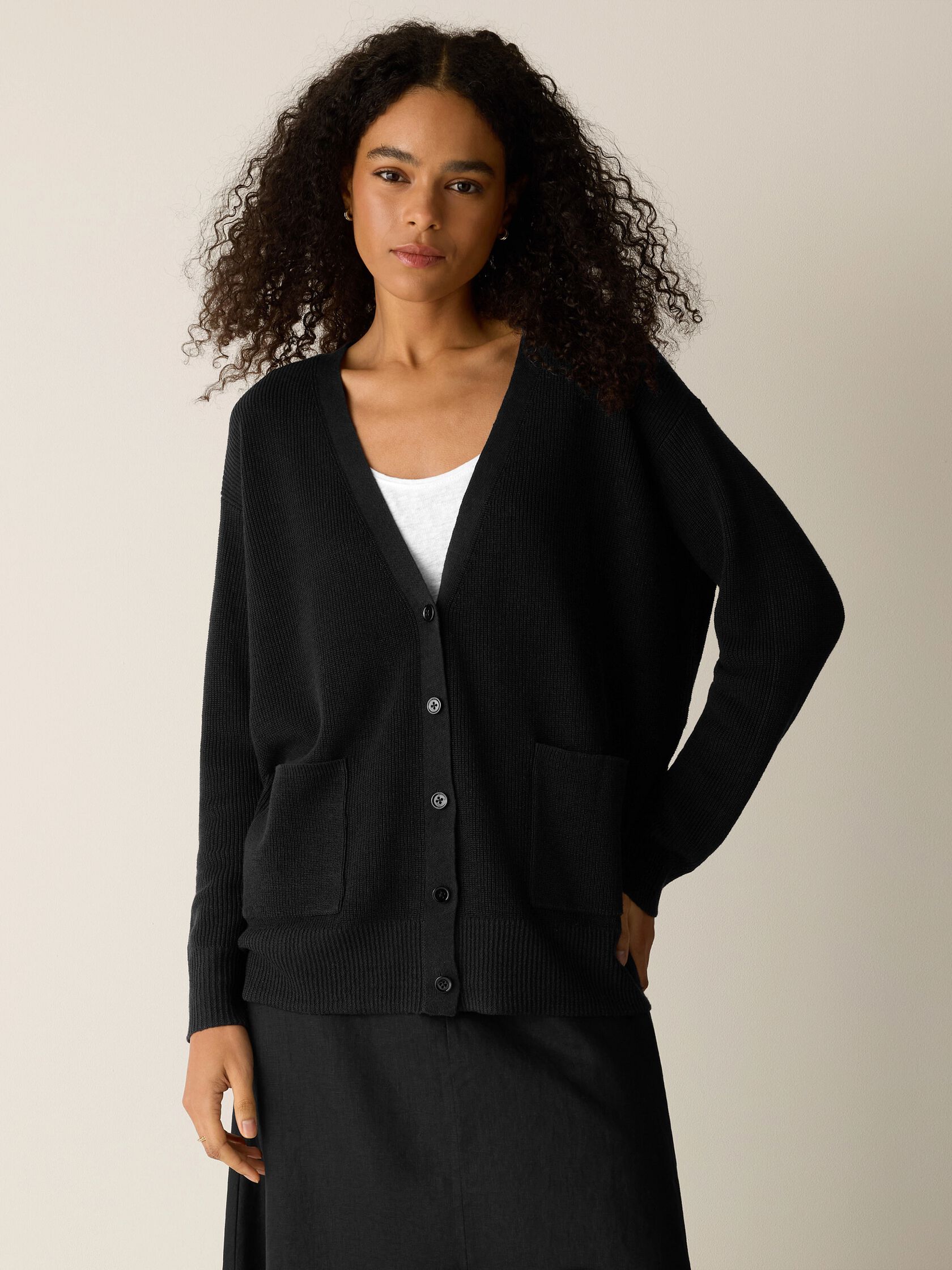 Organic Linen Cotton Slouchy Long Cardigan