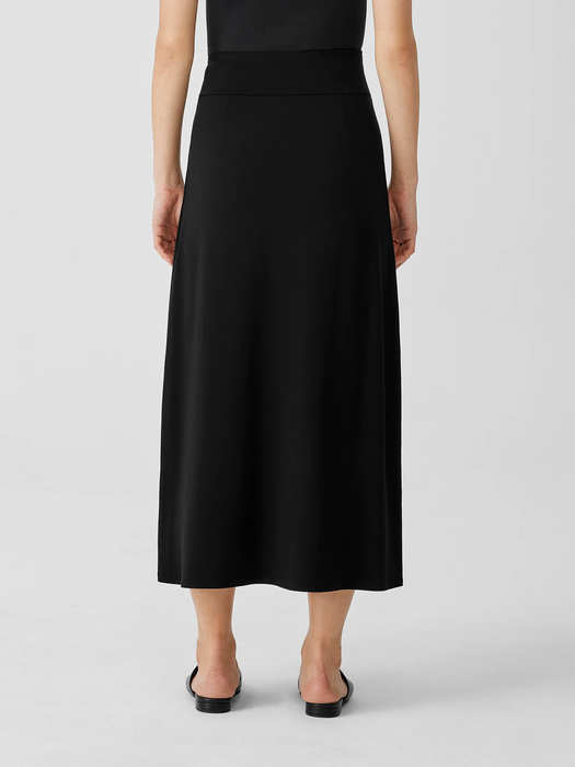 Stretch Jersey Knit A-Line Skirt