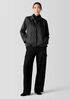 Eggshell Recycled Nylon Classic Collar Coat