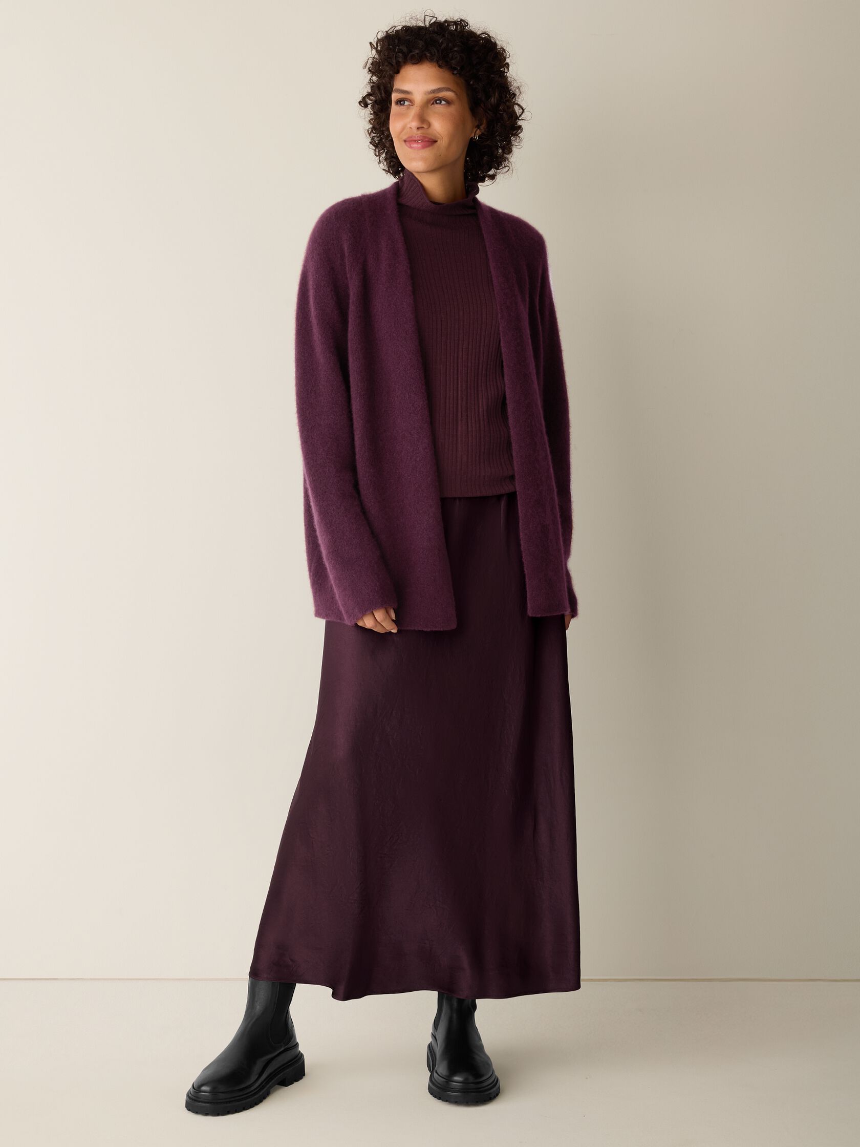 Cashmere Silk Boucle Bliss Long Cardigan