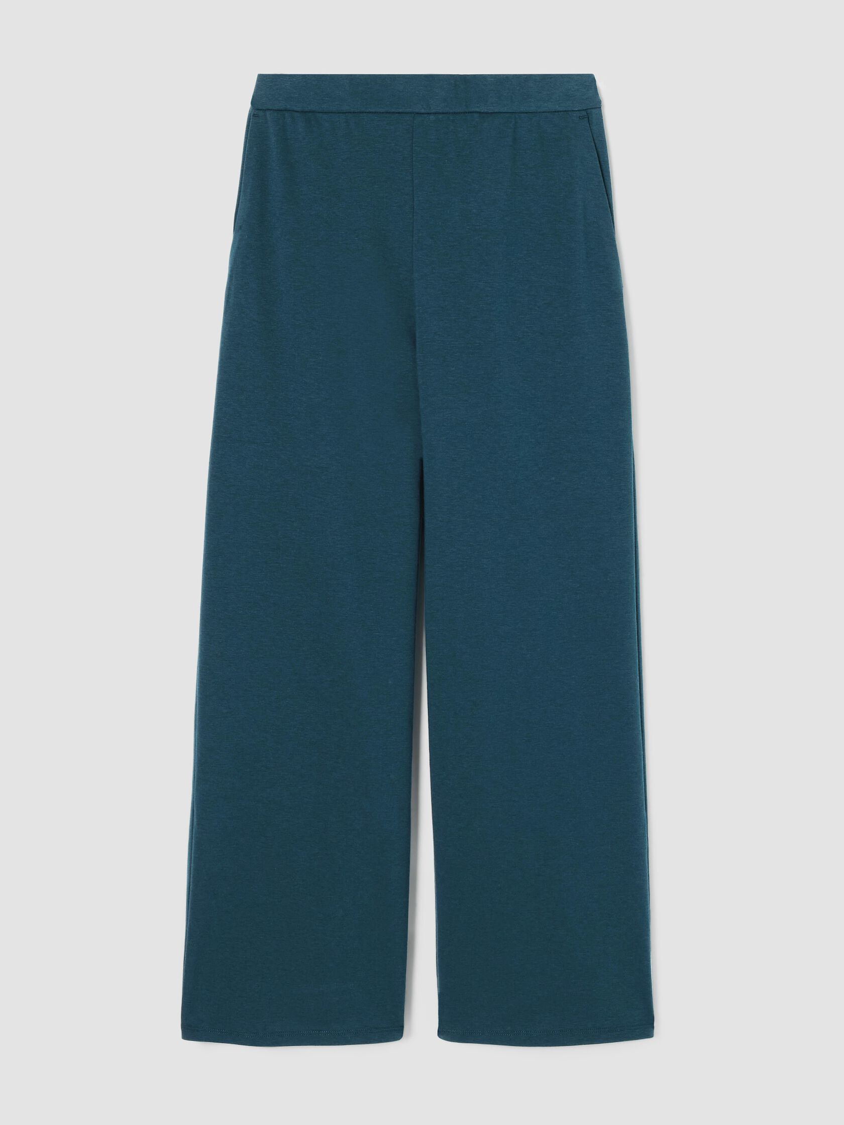 Cotton Blend Ponte Wide-Leg Pant
