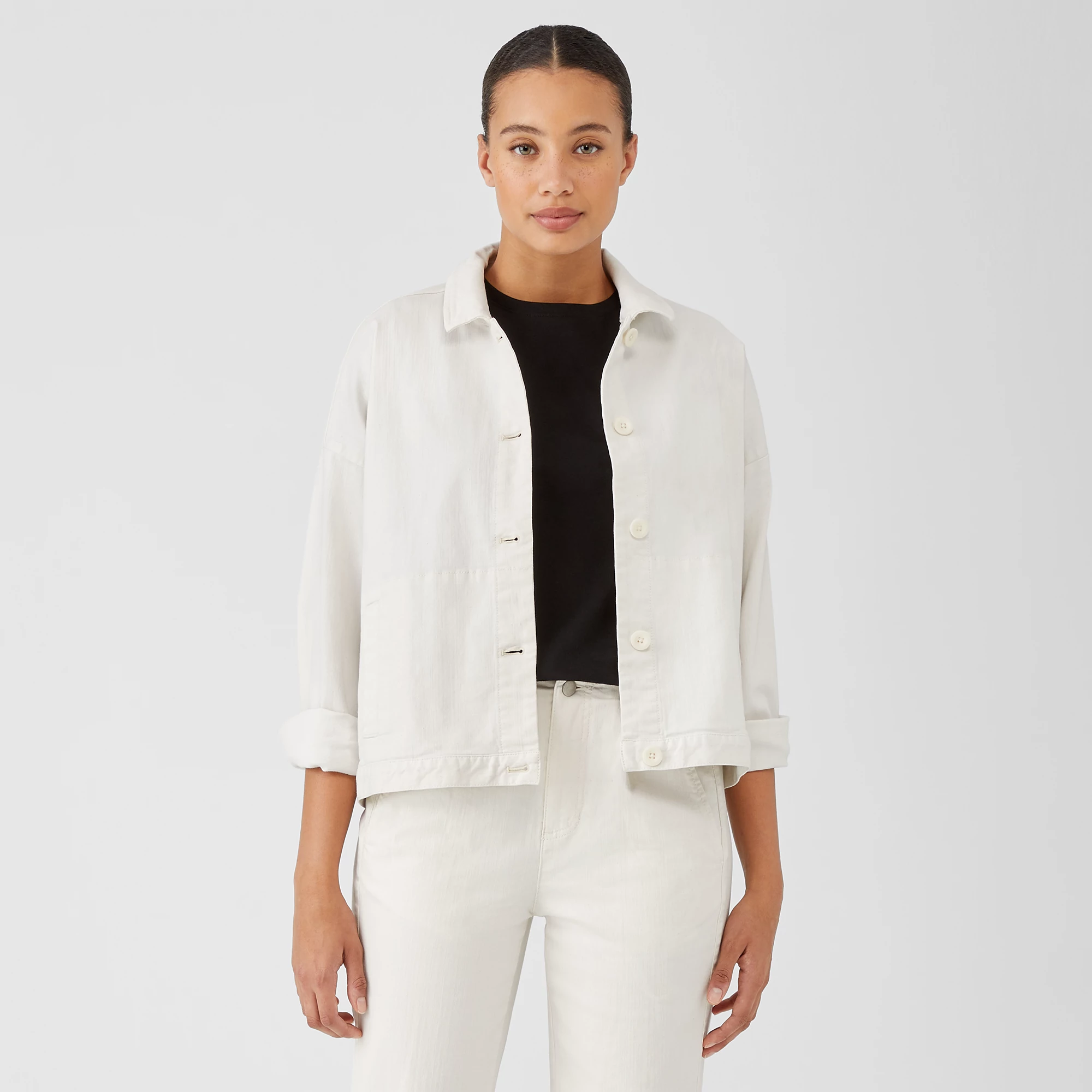 Undyed Organic Cotton Denim Jacket 