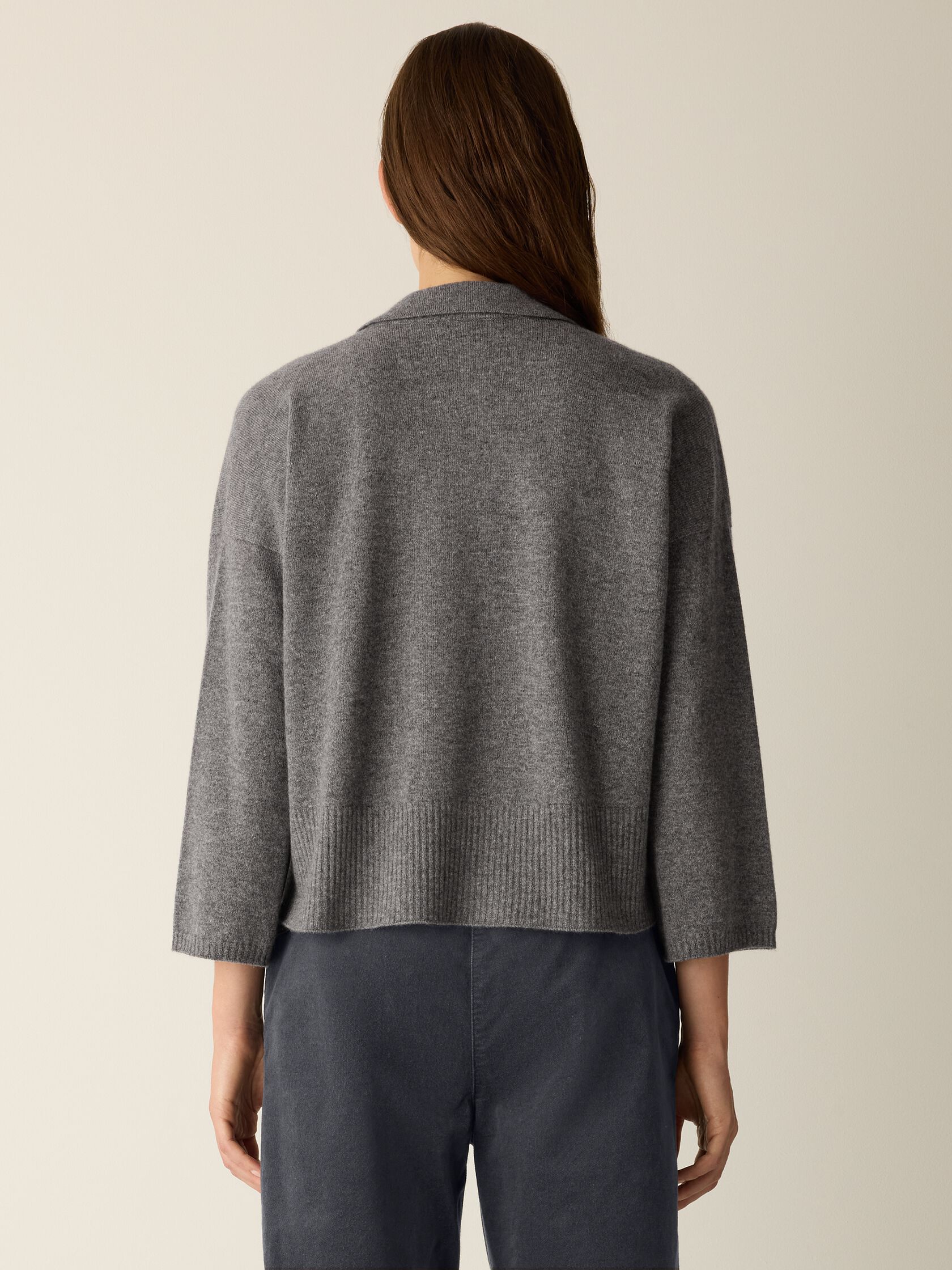 Italian Cashmere Split Neck Top