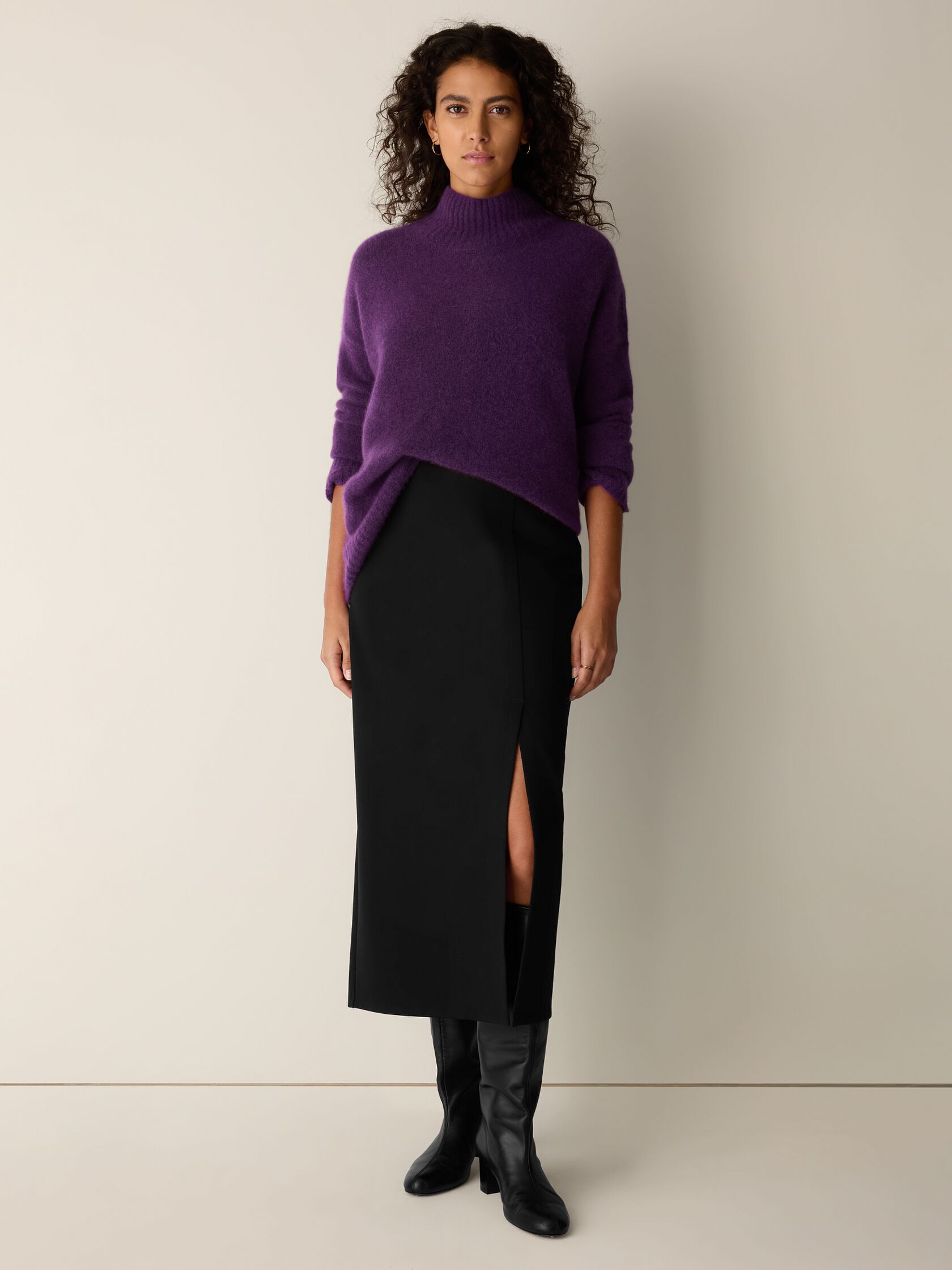 Cashmere Silk Bliss Turtleneck Top