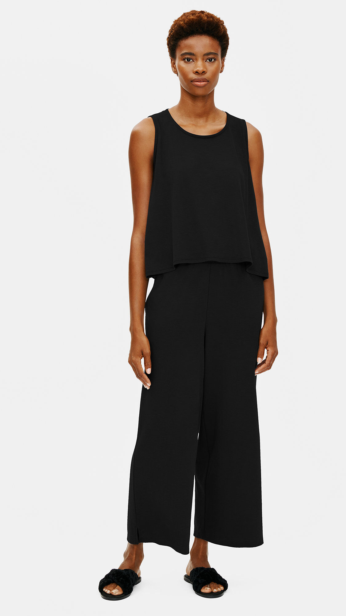 Organic Cotton Interlock Wide-Leg Sleep Pant | EILEEN FISHER