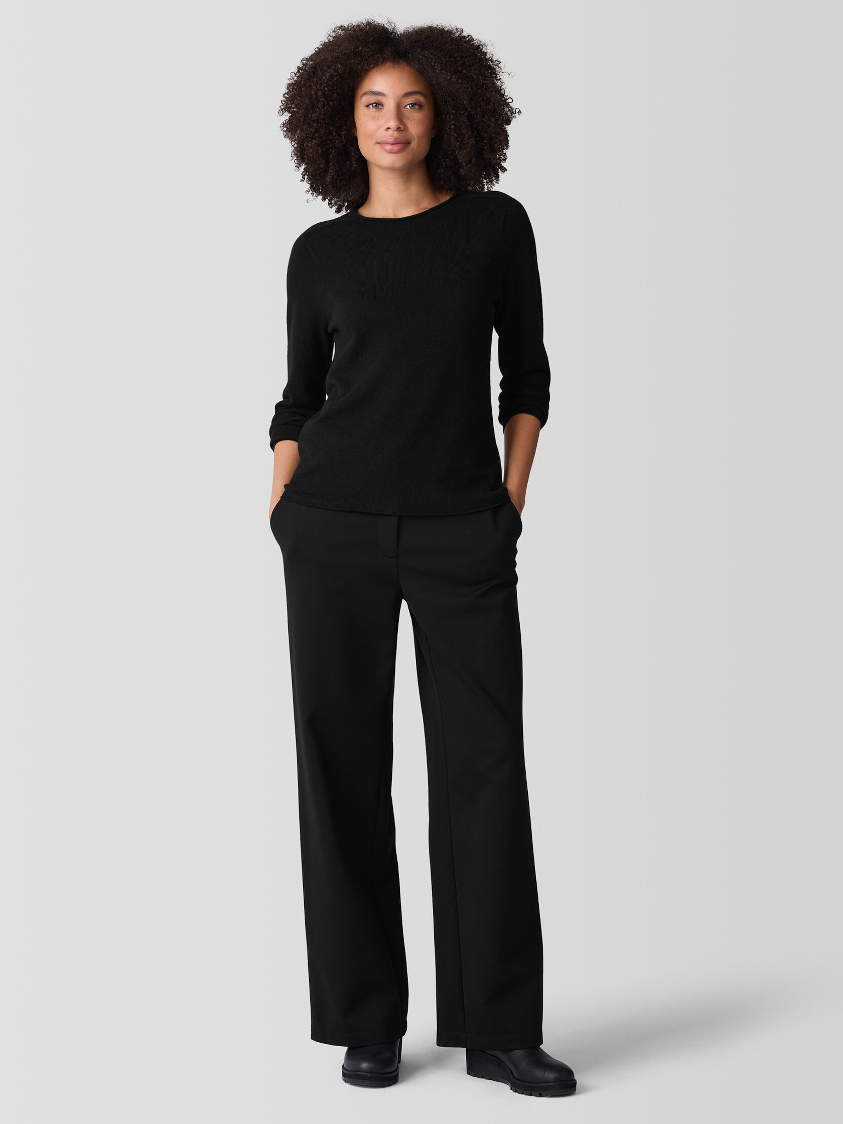Italian Cashmere Crew Neck Top