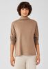 Cozy Brushed Terry Funnel Neck Box-Top