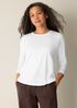 Organic Pima Cotton Jersey 3/4-Sleeve Tee