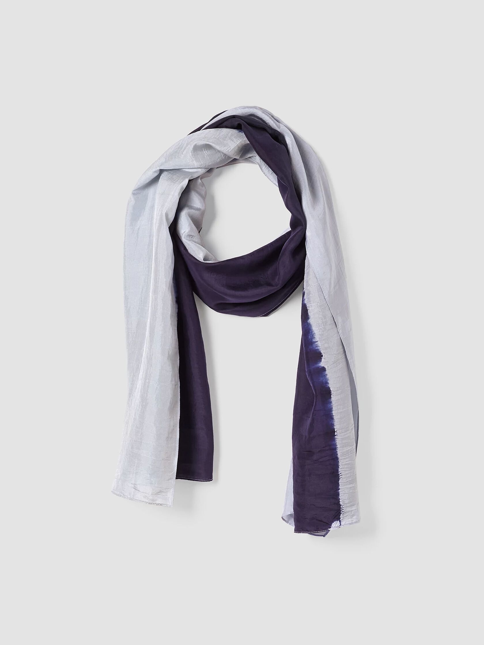 Hand-Dyed Abstract Silk Scarf