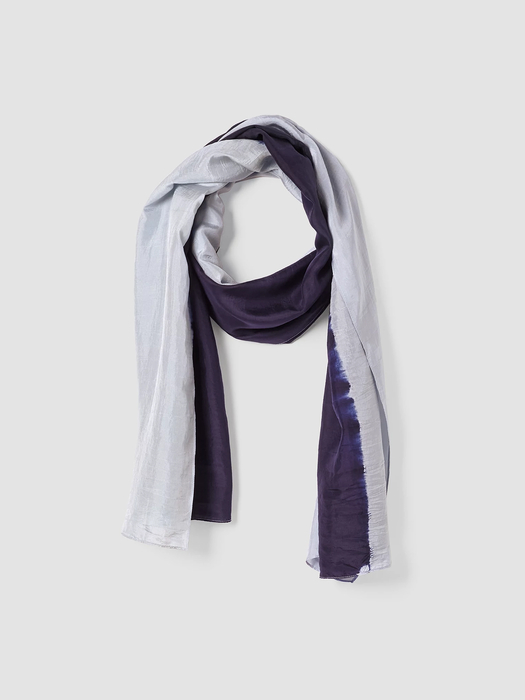 Hand-Dyed Abstract Silk Scarf