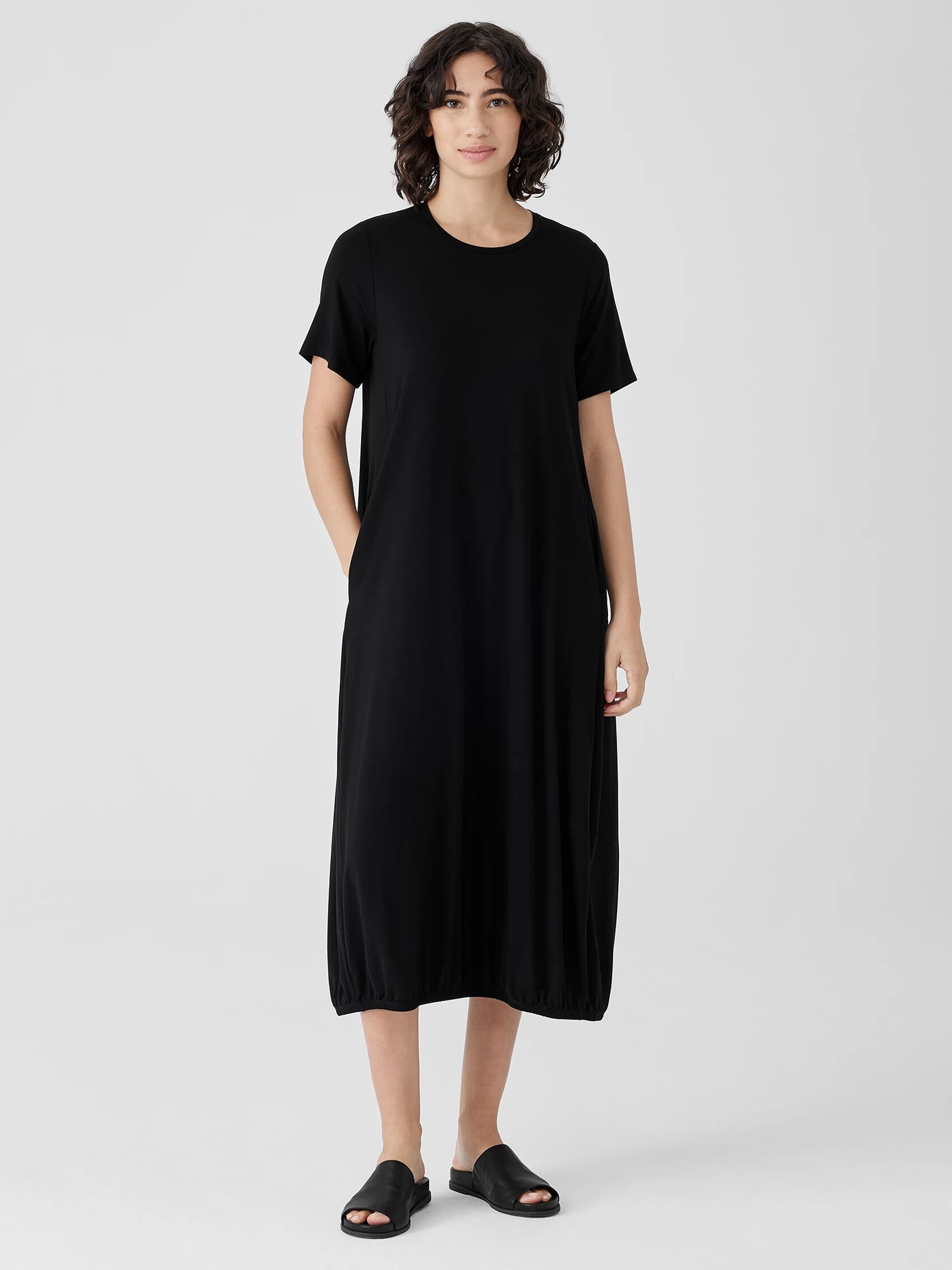 Fine Jersey Lantern Dress