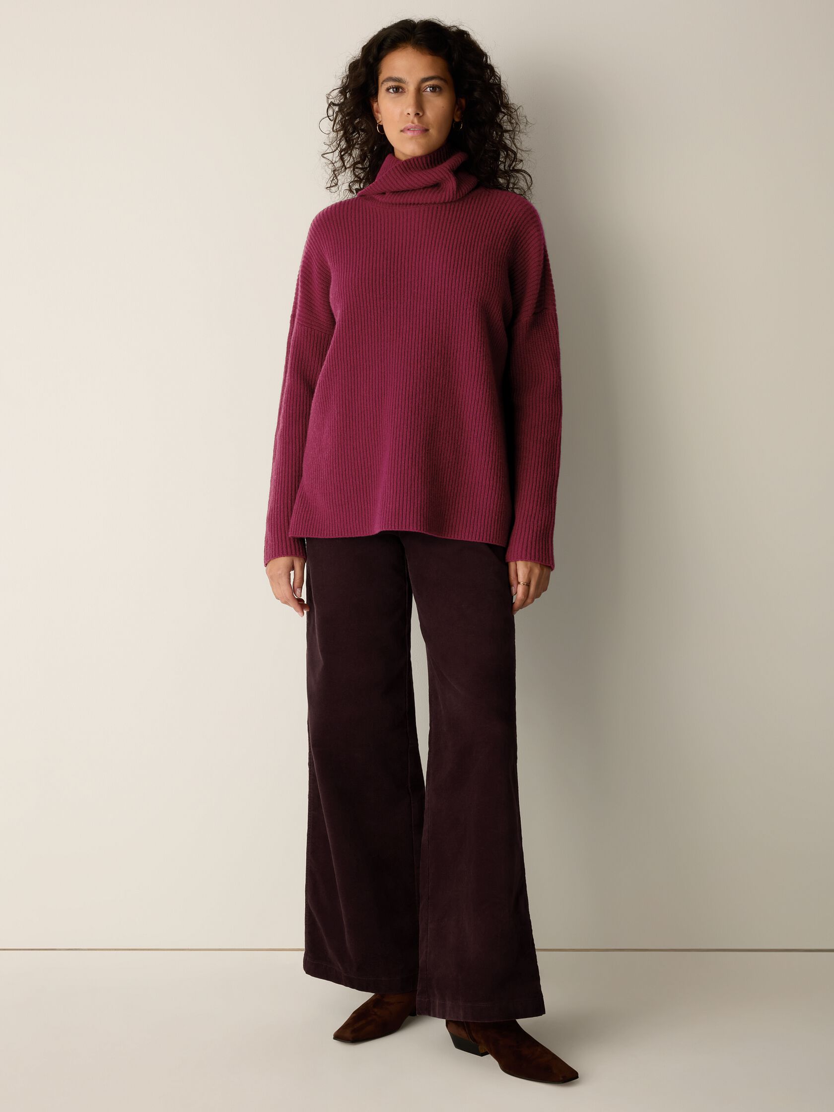Recycled Wool Cashmere Turtleneck Top
