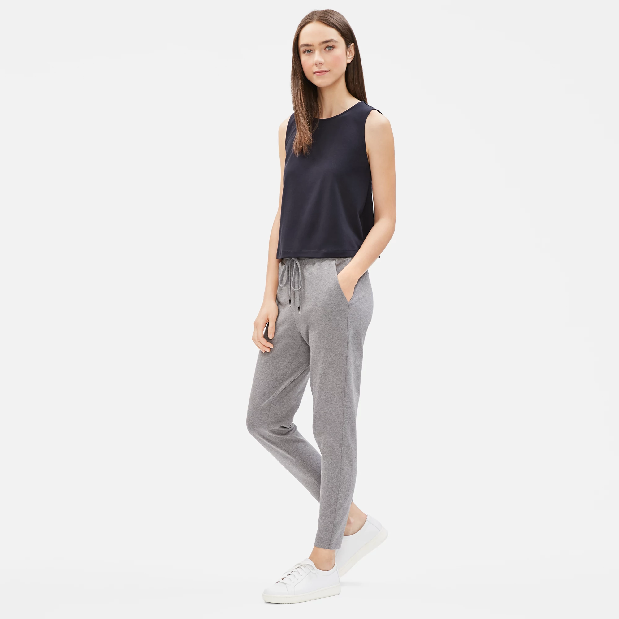 Cotton Stretch Jersey Shell | EILEEN FISHER