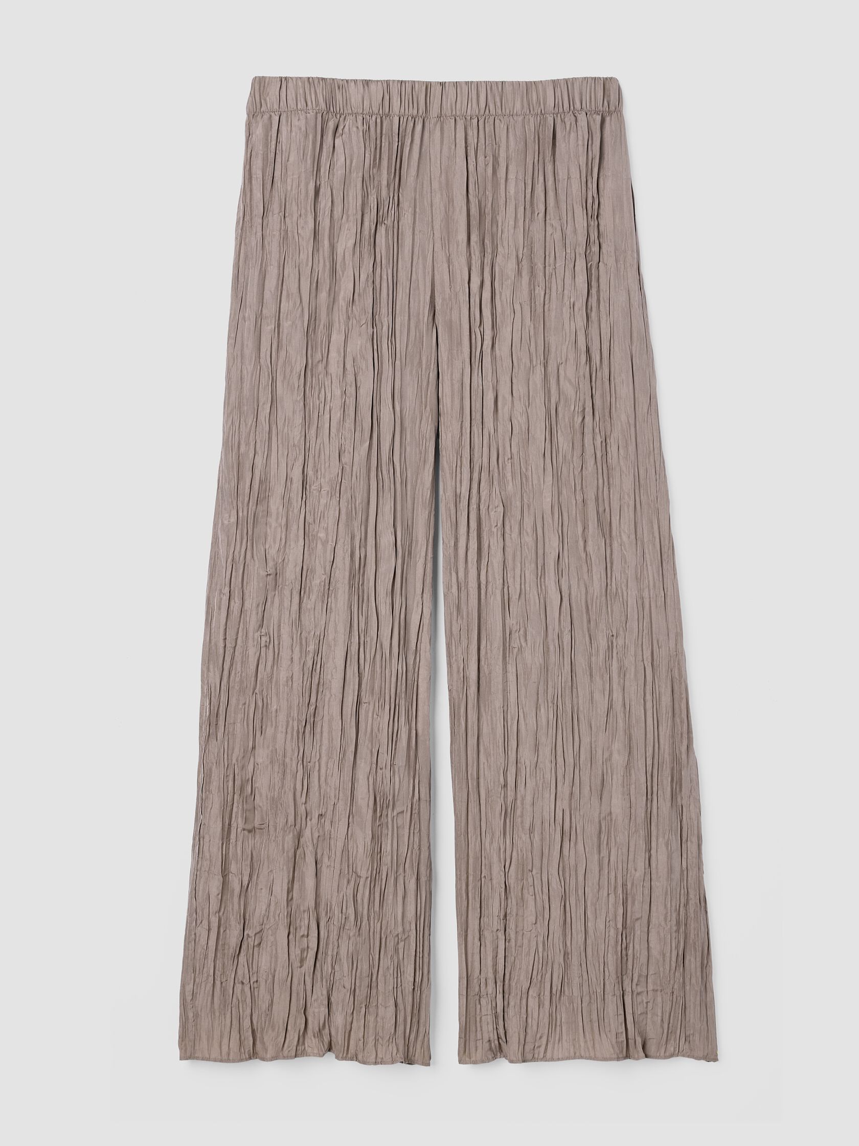 Crushed Silk Wide-Leg Pant