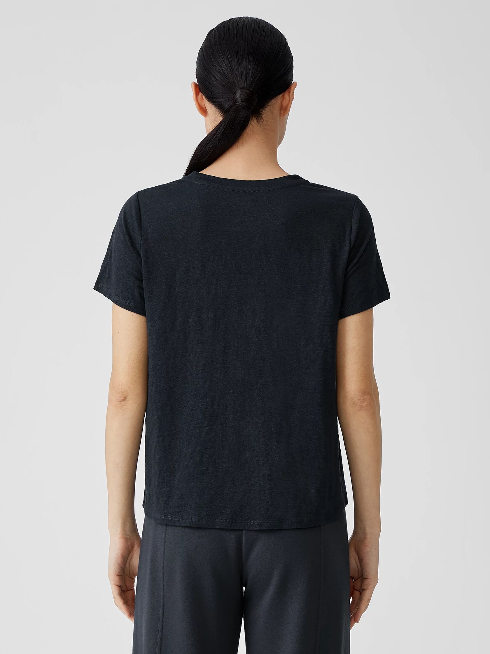 Organic Linen Jersey Crew Neck Tee