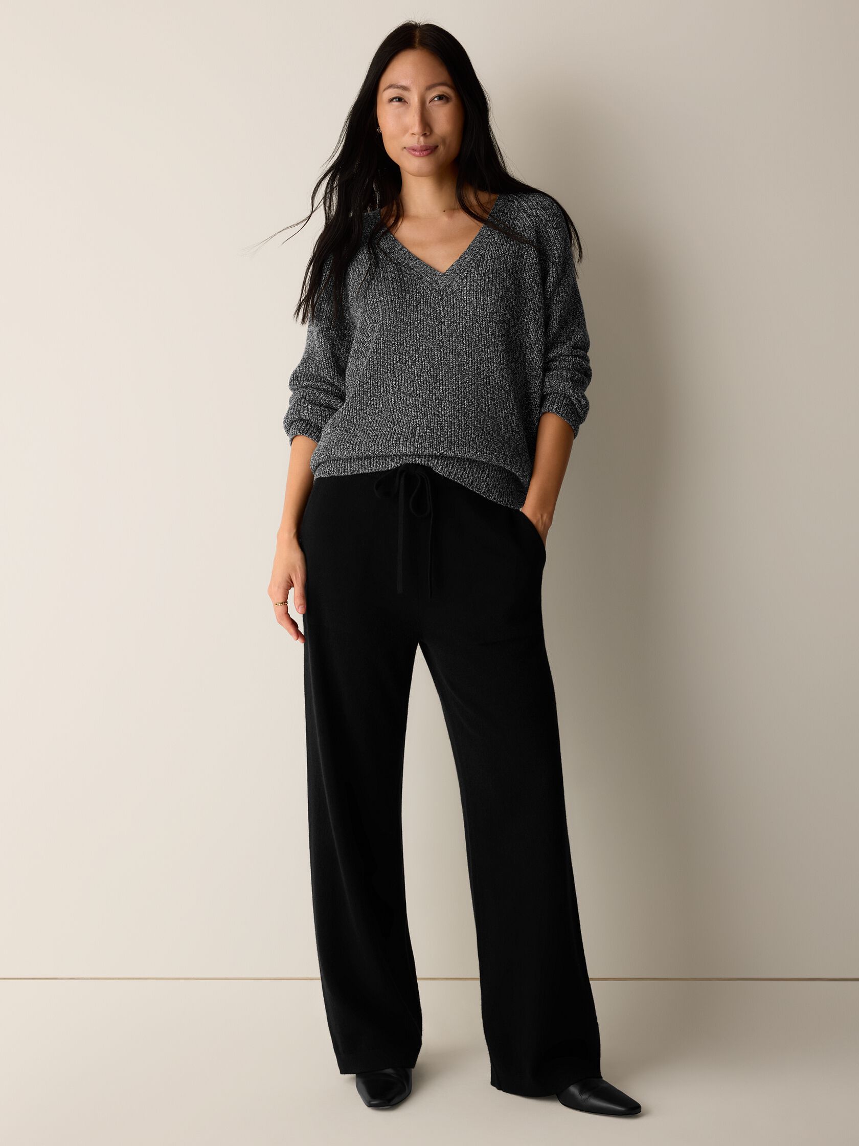 Peruvian Cotton Blend V-Neck Top