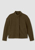 Lightweight Boiled Wool Stand Collar Jacket in Regenerative Wool