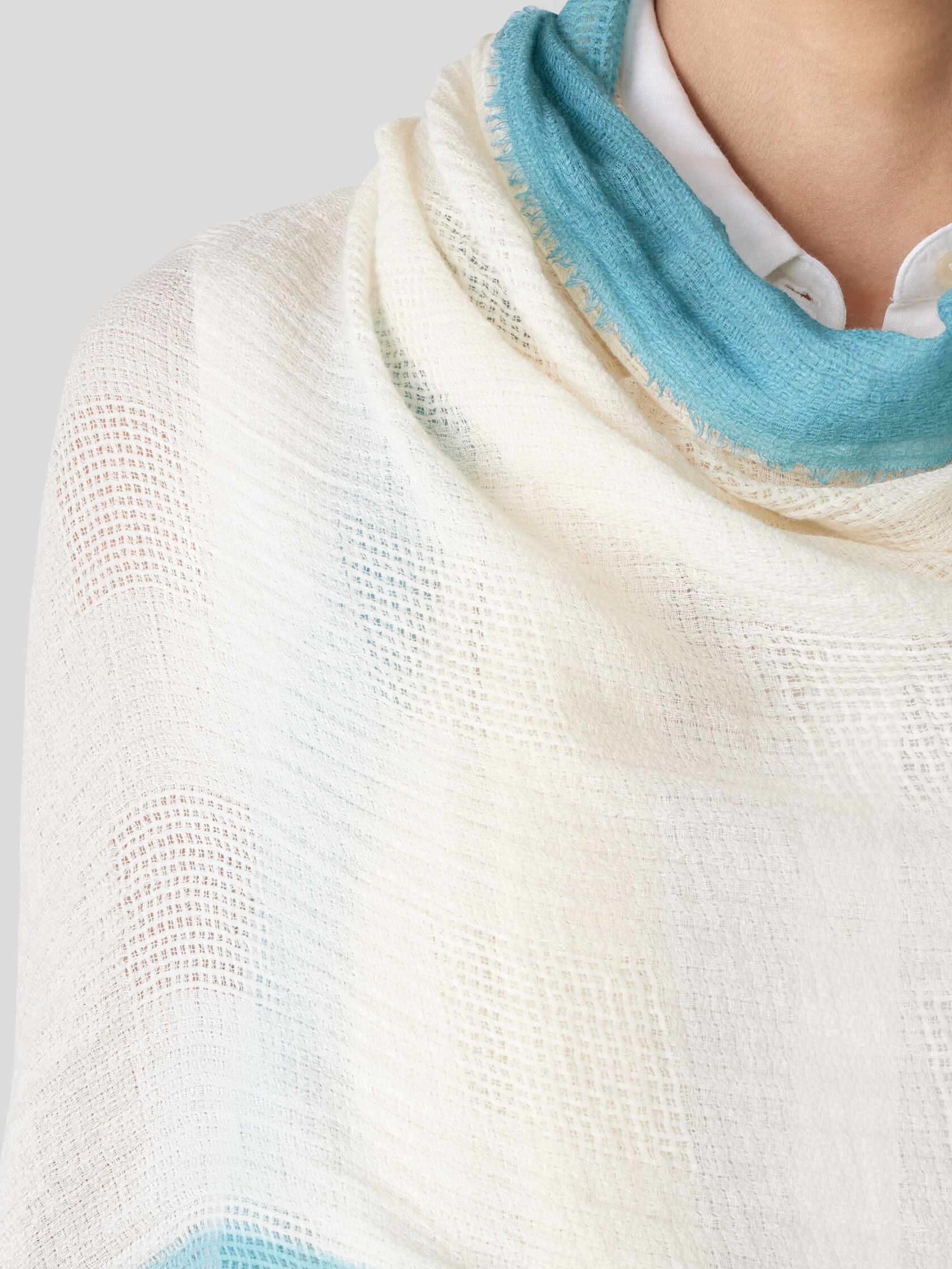 Painted Cotton Gauze Scarf