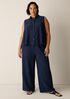 Woven Pliss&eacute; Sleeveless Shirt